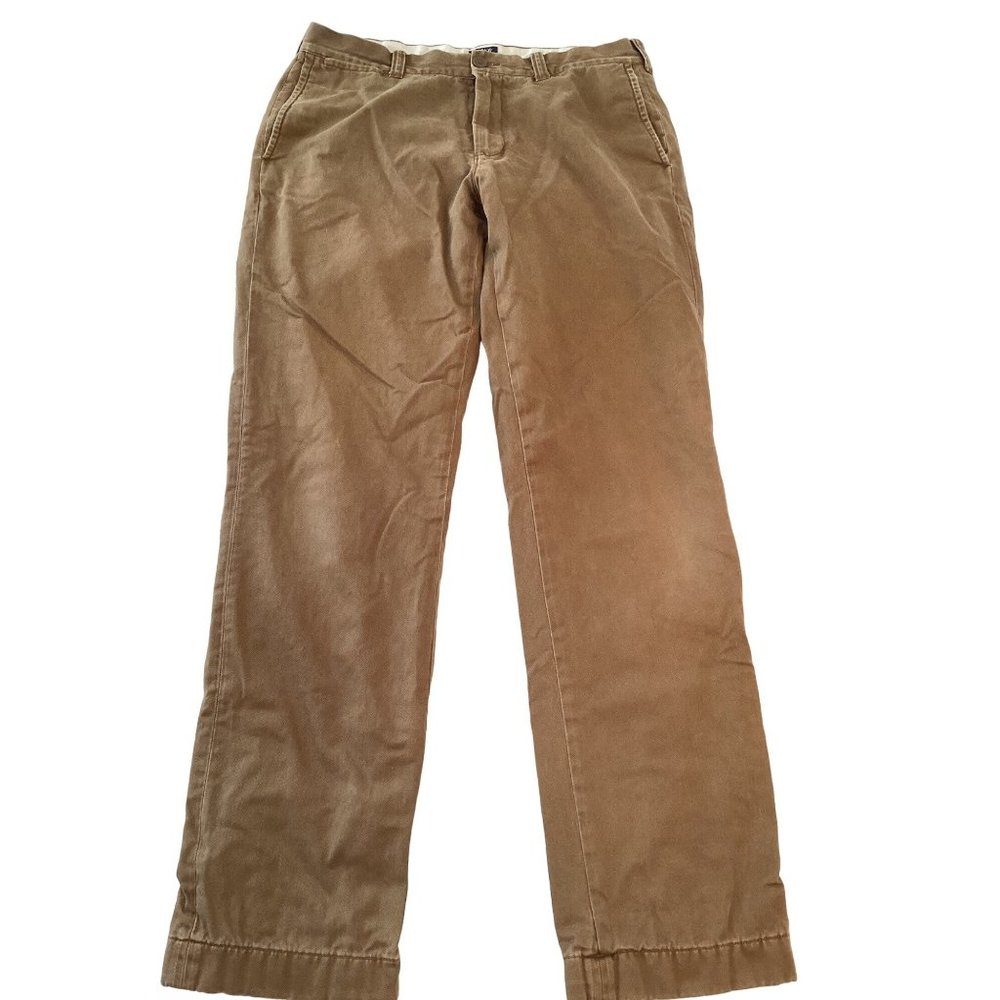 Men's J. Crew Rivington Lined Chinos Jeans *Size  32x32 * Brown   * Cotton * EUC
